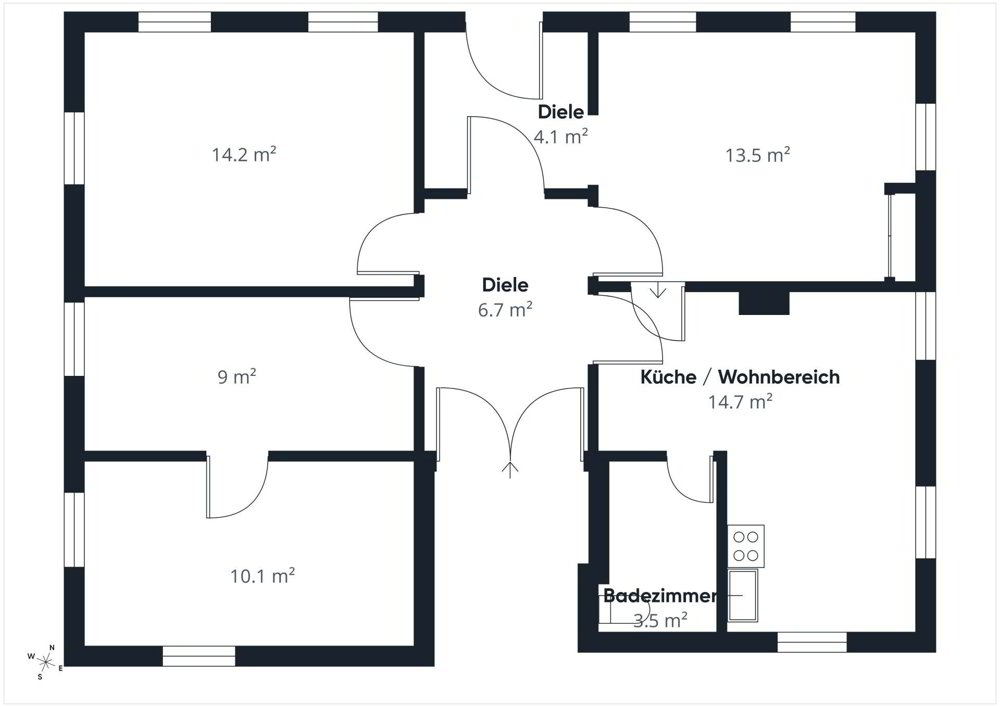 4.5 Zimmer Wohnung zu vermieten in Herisau - Bild 1/12