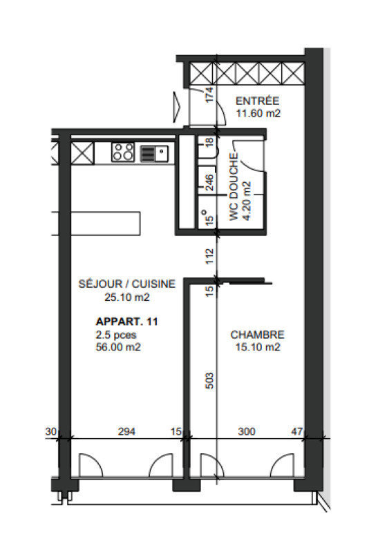 Appartement 2 pièces à louer à Neuchâtel - image 1/6
