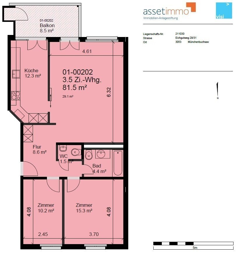 Appartamento di 3 locali in affitto a Münchenbuchsee - immagine 1/13