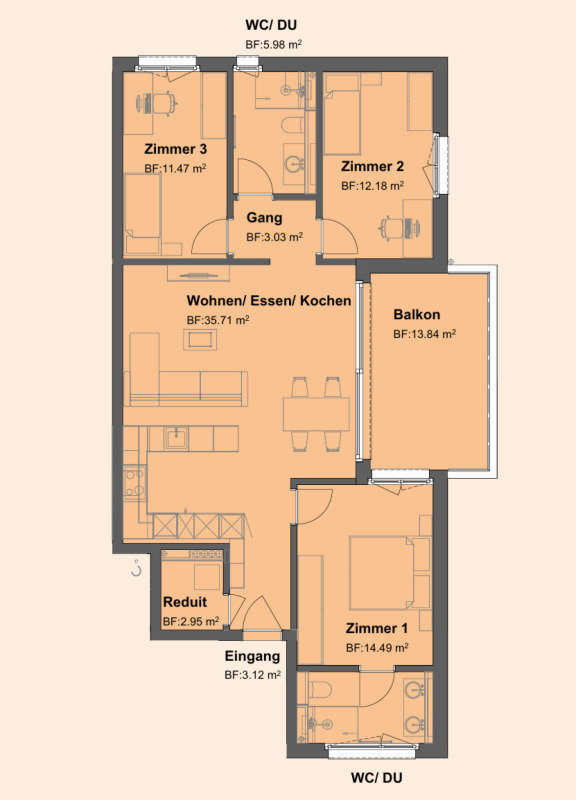 4 Zimmer Wohnung zum verkaufen in Amriswil - Bild 1/7