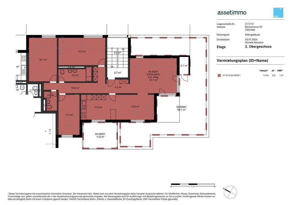 Appartamento di 5 locali in affitto a Bienne - immagine 1/11