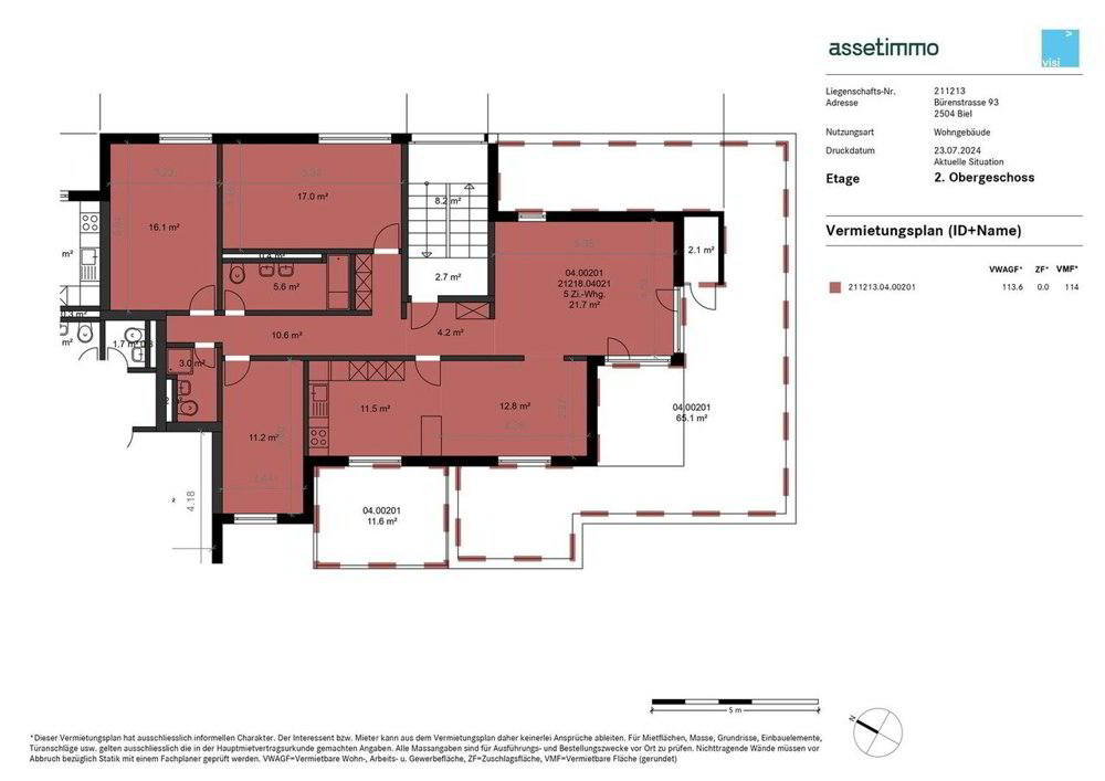 Appartamento di 5 locali in affitto a Bienne - immagine 1/13