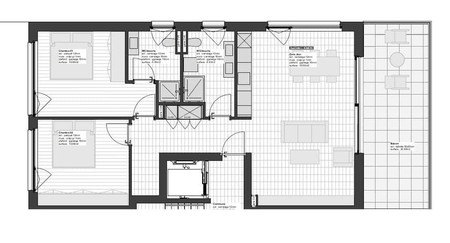 3.5 rooms Apartment for rent in Chalais - image 1/3