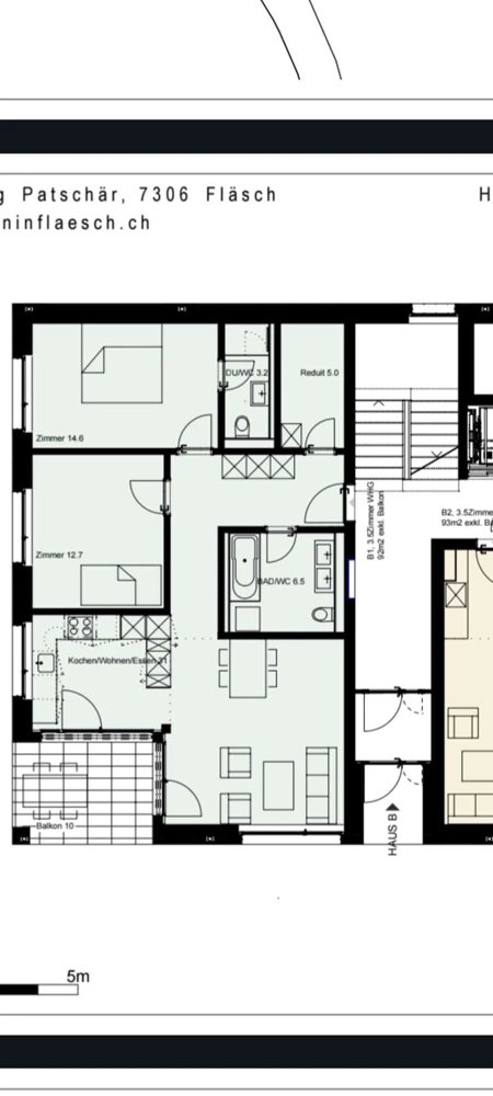 3.5 Zimmer Wohnung zu vermieten in Fläsch - Bild 1/13
