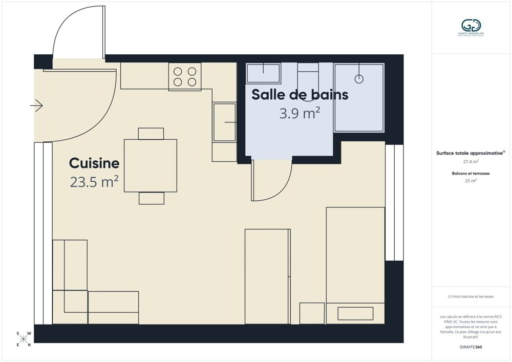 Appartement 1 pièces à louer à Delsberg - image 1/7