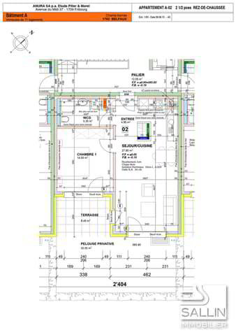 2.5 rooms Apartment for rent in Belfaux - image 1/7