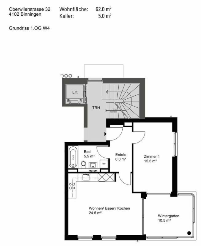 Appartement 2 pièces à louer à Binningen - image 1/7