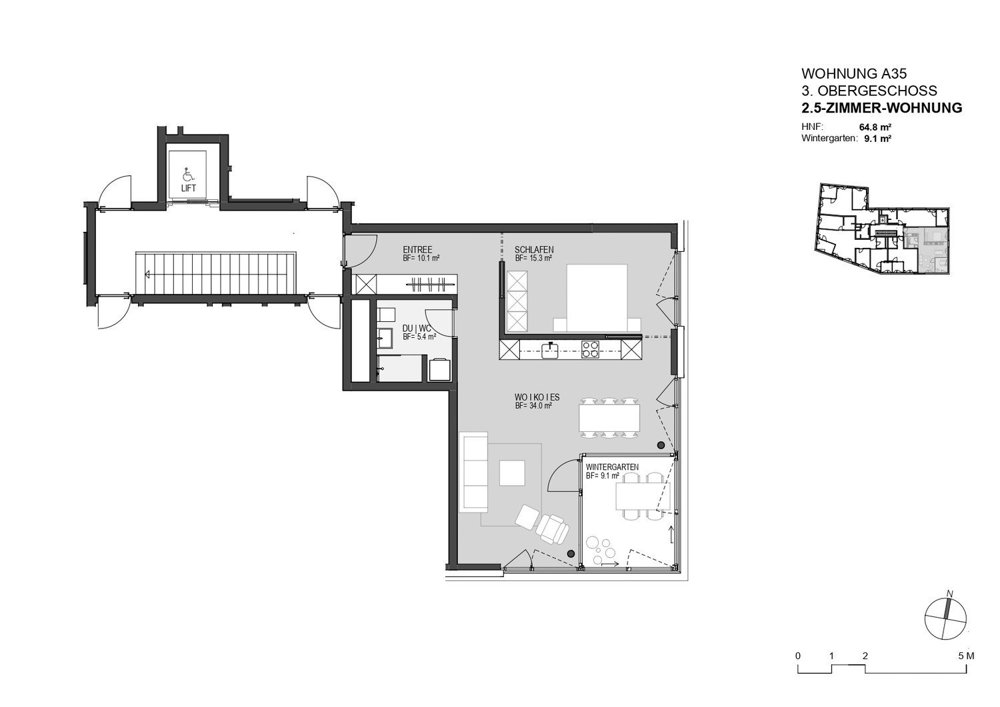 2 rooms Apartment for rent in Pratteln - image 1/11