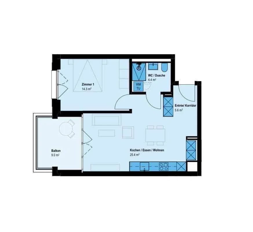 Appartement 2.5 pièces à louer à Au ZH - image 1/8