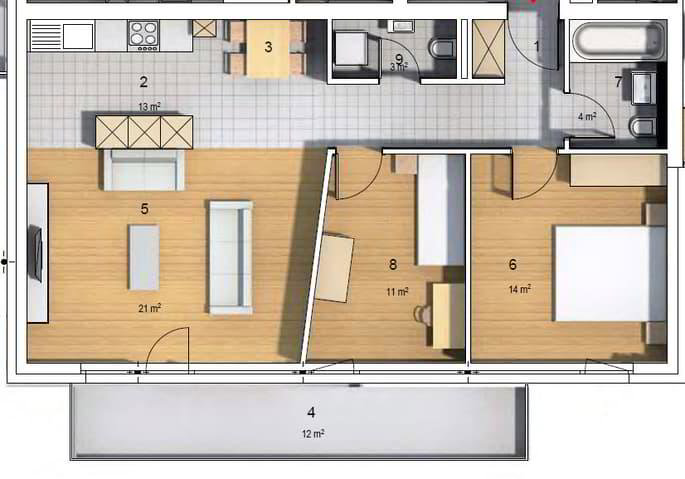 3.5 rooms Apartment for rent in Sierre - image 1/12