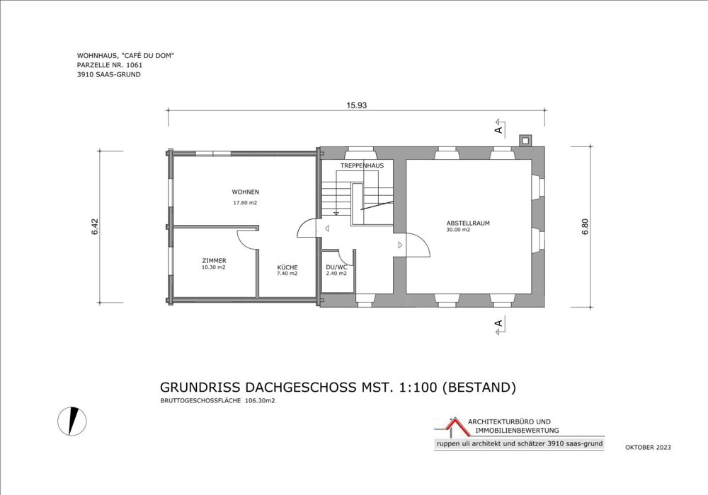 2.5 Zimmer Wohnung zum verkaufen in Saas-Grund - Bild 1/11