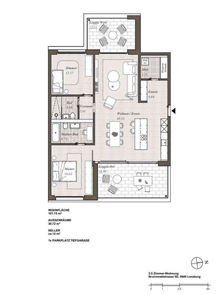 Appartement 3.5 pièces à louer à Lenzburg - image 1/9