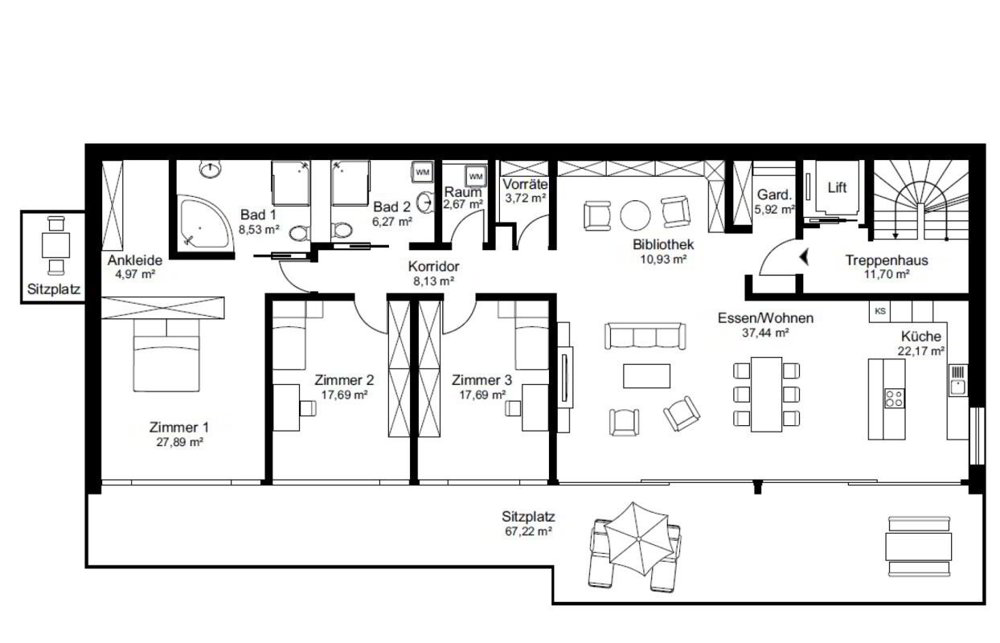 4.5 Zimmer Wohnung zum verkaufen in Niederteufen - Bild 1/16