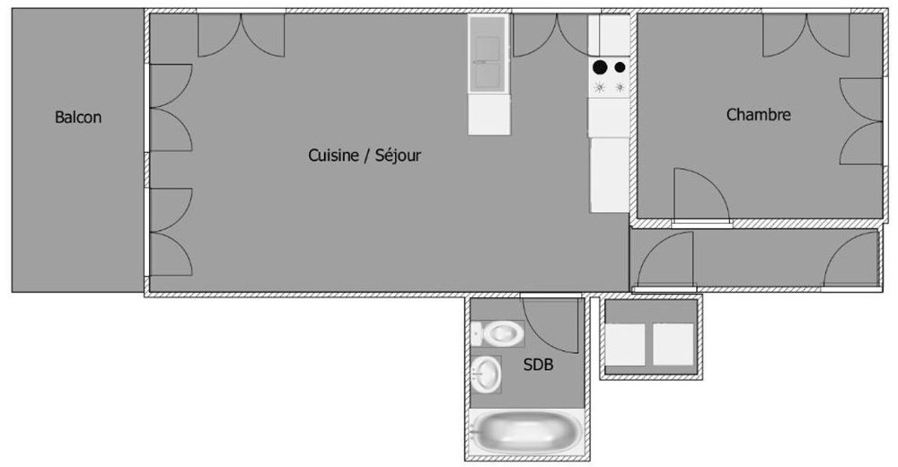 Appartement 2.5 pièces à acheter à Couvet - image 1/8