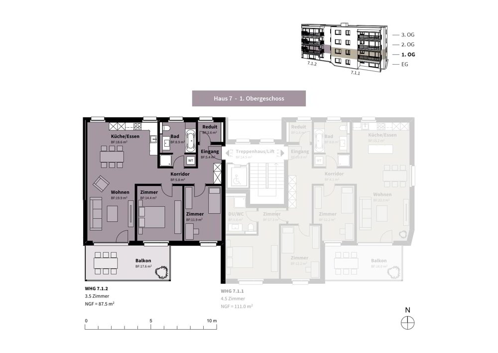 3.5 Zimmer Wohnung zu vermieten in Schachen LU - Bild 1/6