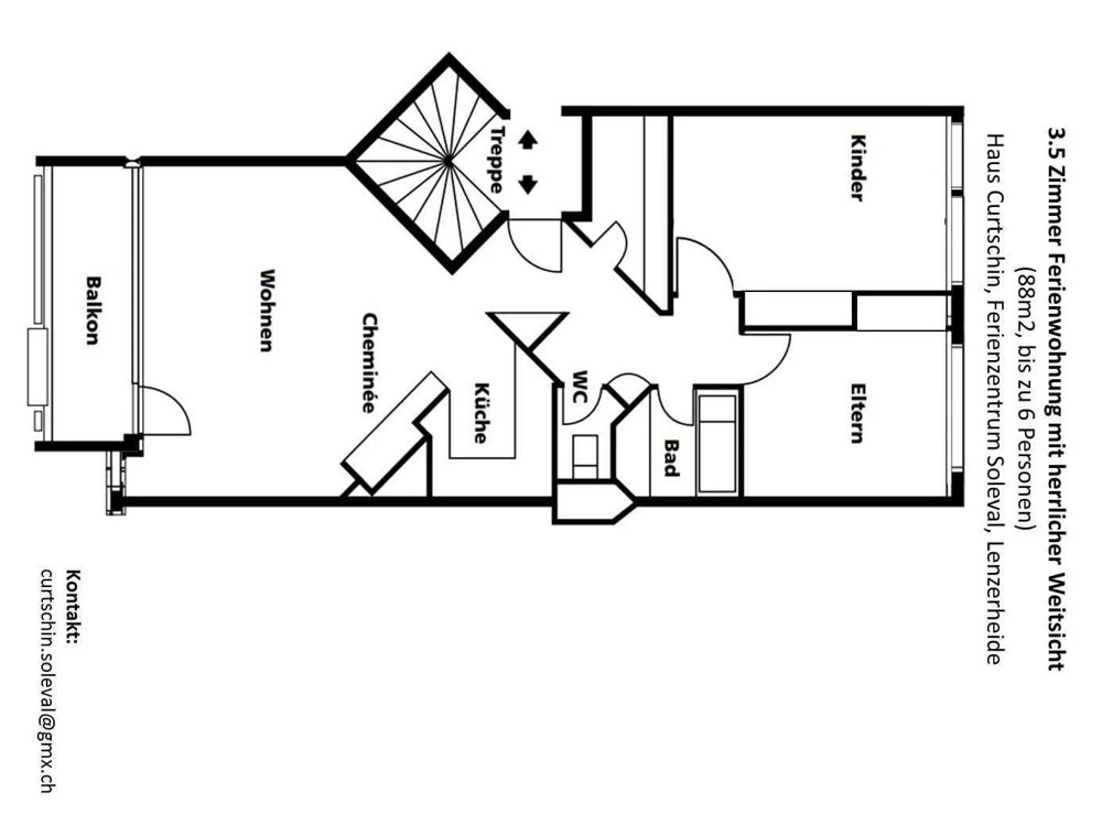 3.5 rooms Apartment for rent in Lenzerheide/Lai - image 1/10