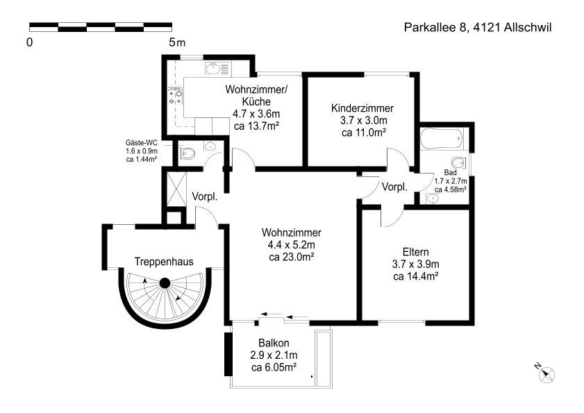 3.5 Zimmer Wohnung zu vermieten in Allschwil - Bild 1/10