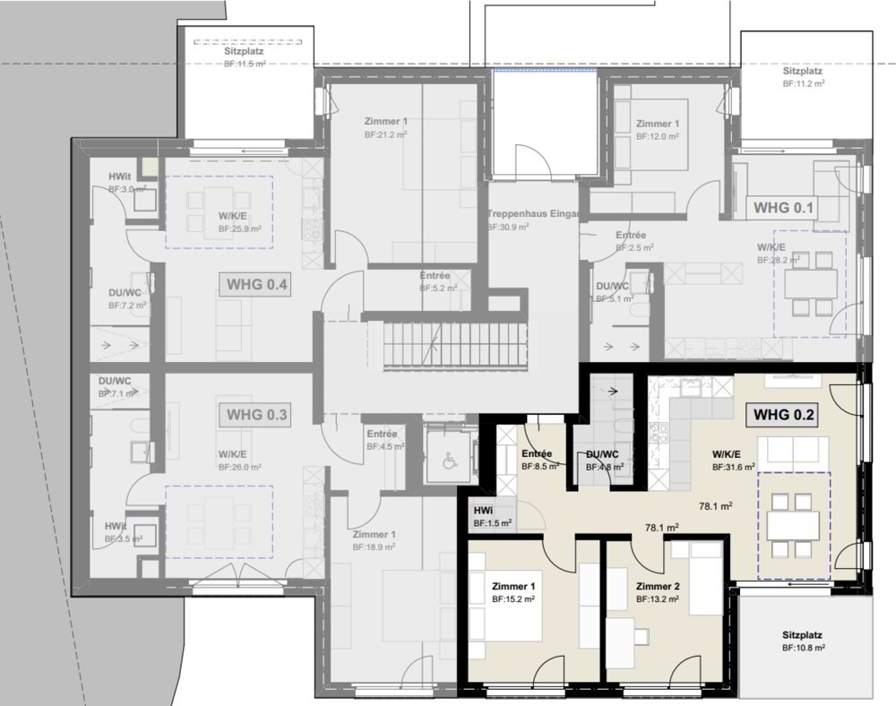Appartement 3.5 pièces à louer à Zürich - image 1/4