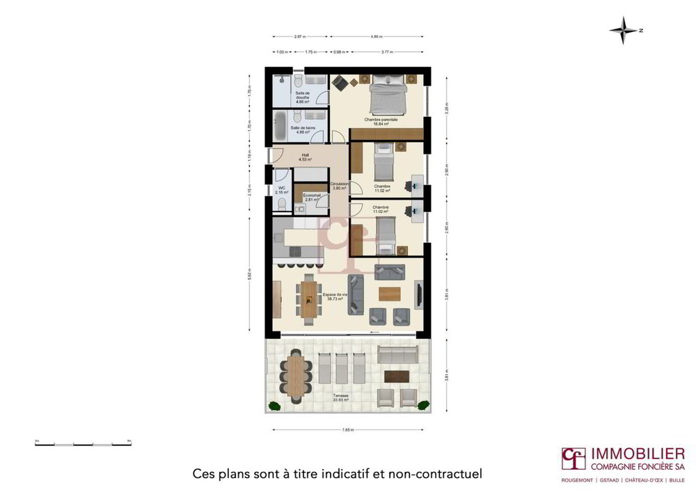 4 Zimmer Wohnung zum verkaufen in Enney - Bild 1/11