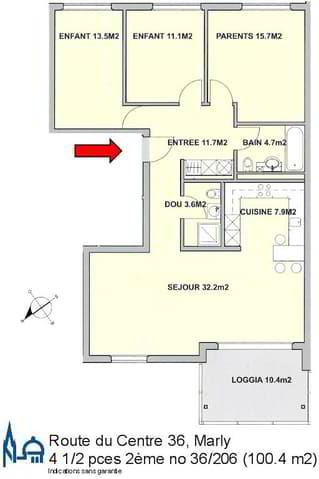 4.5 Zimmer Wohnung zu vermieten in Marly - Bild 1/10