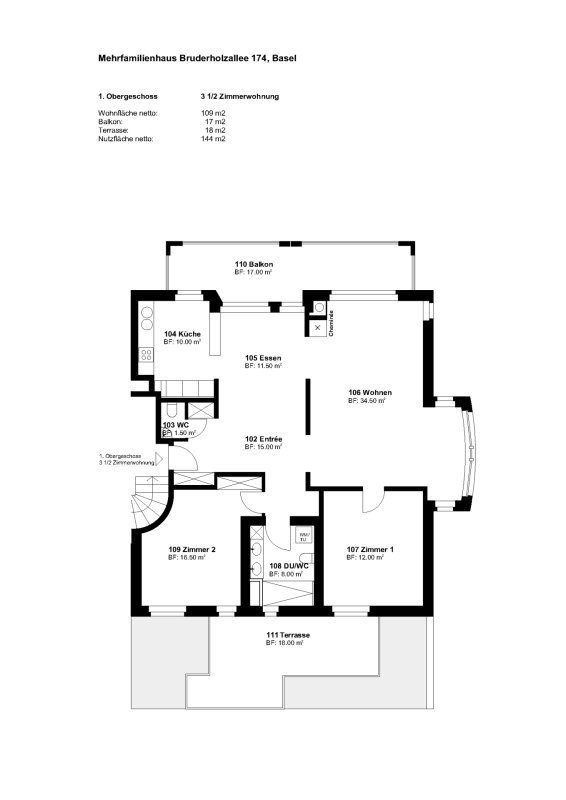 3 Zimmer Wohnung zu vermieten in Basel - Bild 1/11