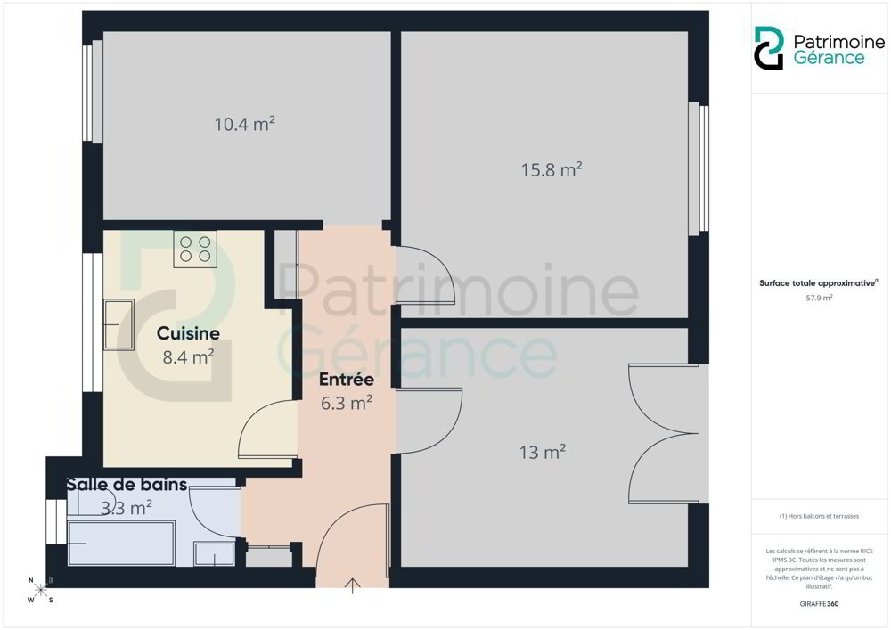 3 Zimmer Wohnung zu vermieten in La Chaux-de-Fonds - Bild 1/7