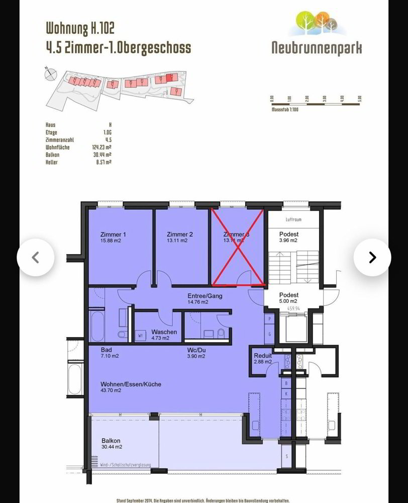 3 rooms Apartment for rent in Kloten - image 1/10