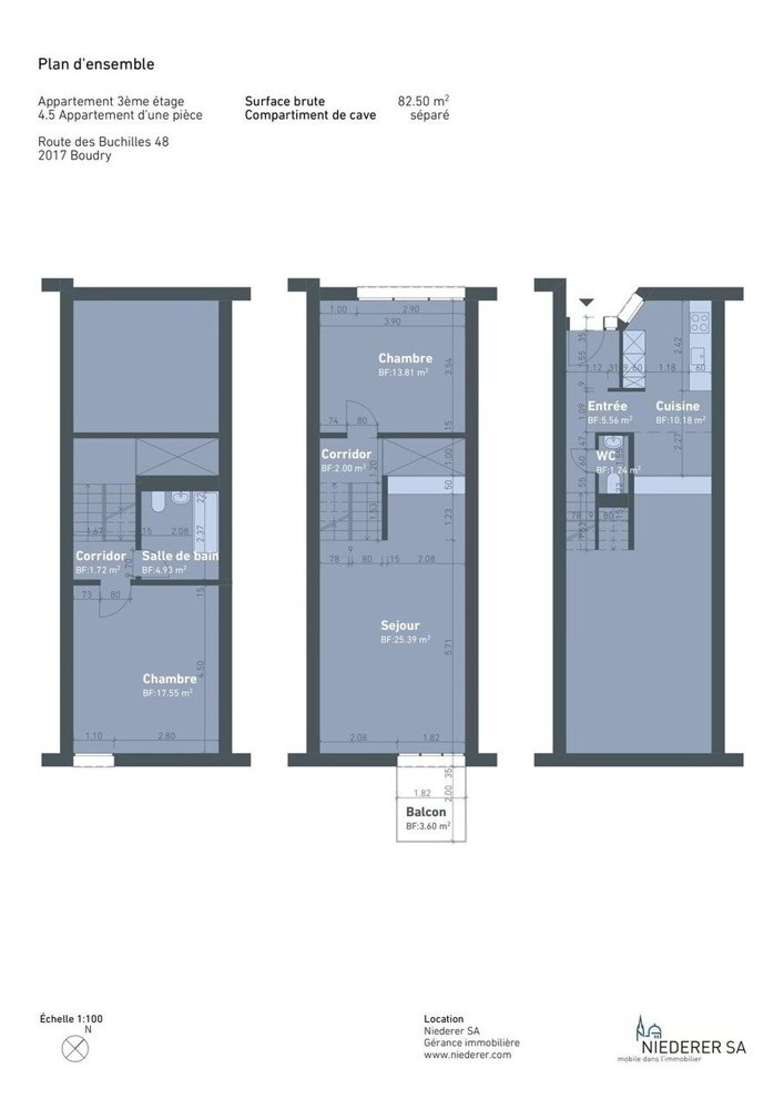 Appartamento di 3 locali in affitto a Boudry - immagine 1/11