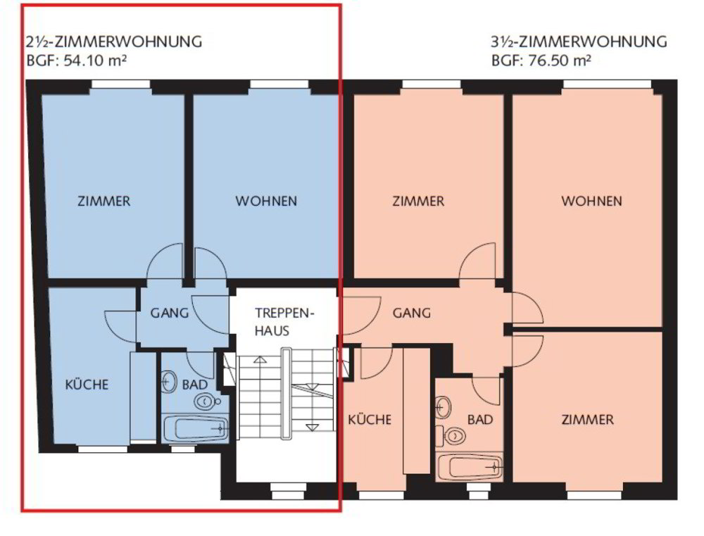 2 Zimmer Wohnung zu vermieten in Arbon - Bild 1/7