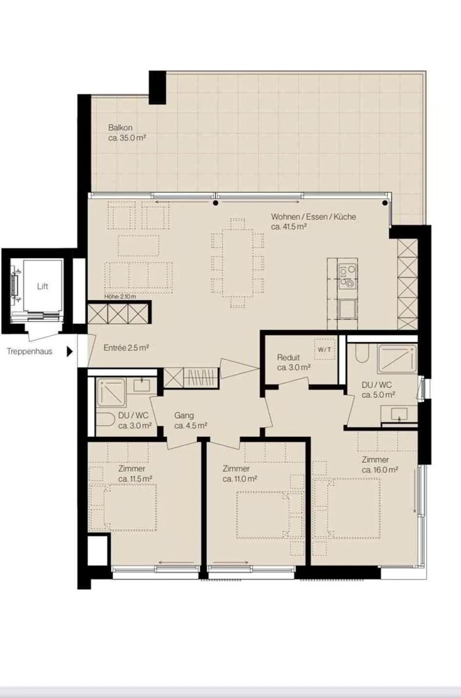 4.5 rooms Apartment for rent in Thalwil - image 1/8