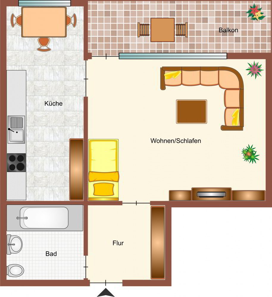1.5 Zimmer Wohnung zu vermieten in Davos Platz - Bild 1/7