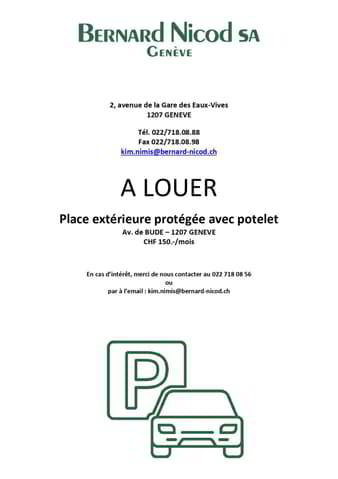 null rooms Car park, garage for rent in Genève - image 1/1