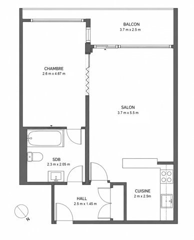 3 Zimmer Wohnung zum verkaufen in Geneva - Bild 1/6