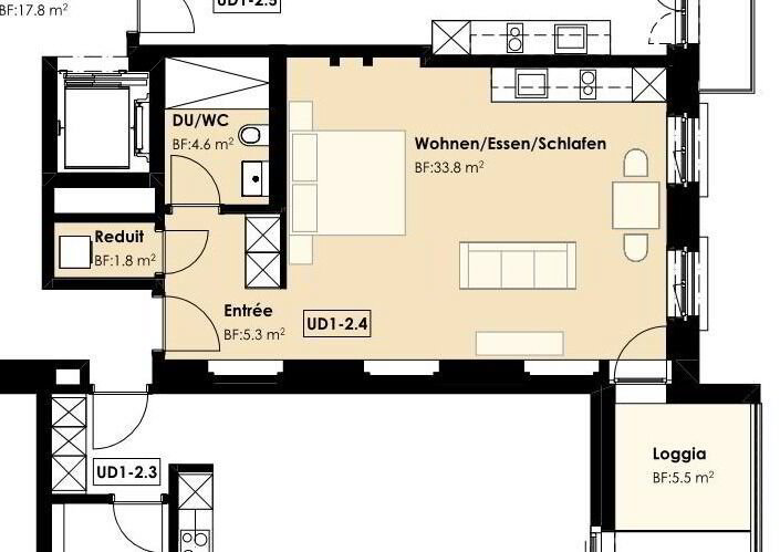 Appartement 1.5 pièces à louer à Hohenrain - image 1/6