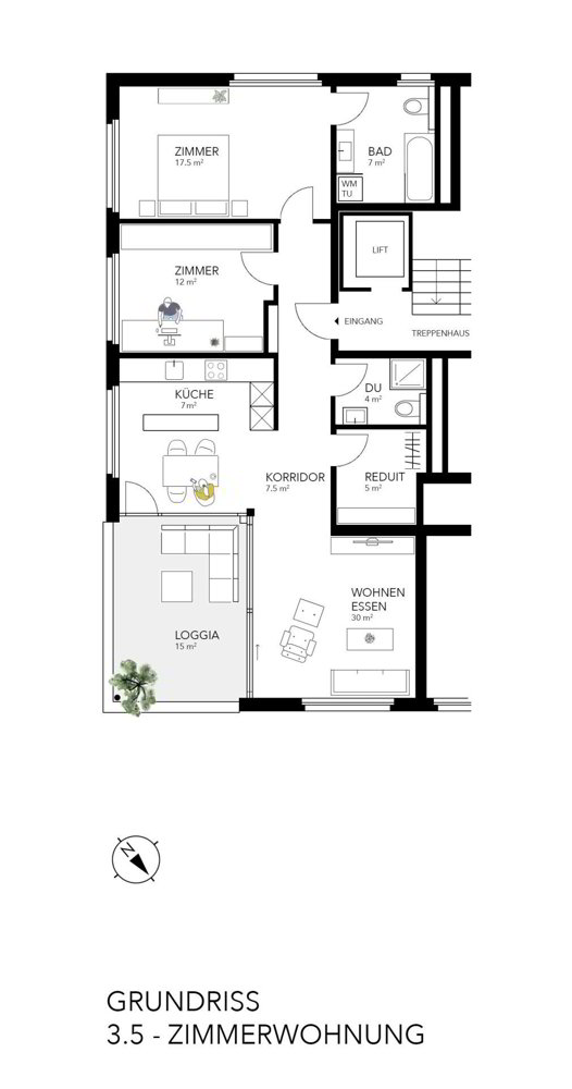 Appartement 3.5 pièces à louer à Ebikon - image 1/10
