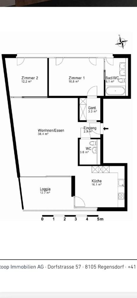 3.5 rooms Apartment for rent in Unterengstringen - image 1/5