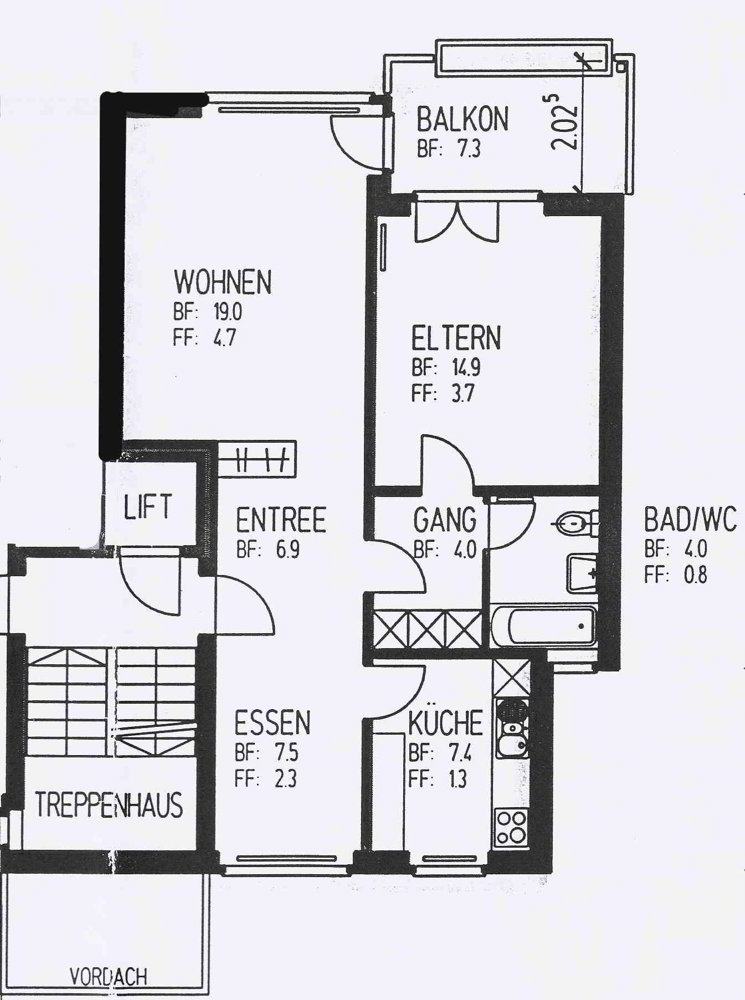 2.5 Zimmer Wohnung zu vermieten in Frauenfeld - Bild 1/10