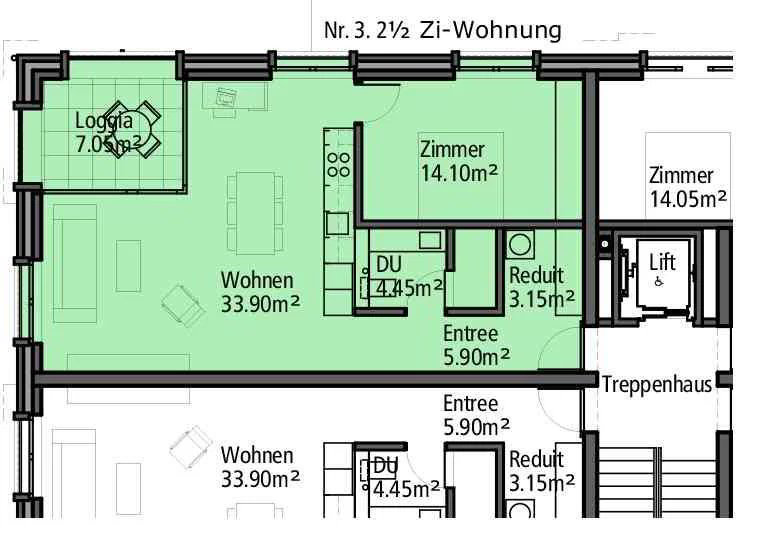 2.5 Zimmer Wohnung zu vermieten in Möhlin - Bild 1/3