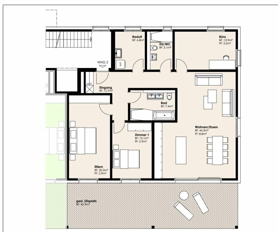 4 Zimmer Wohnung zu vermieten in Zihlschlacht - Bild 1/10