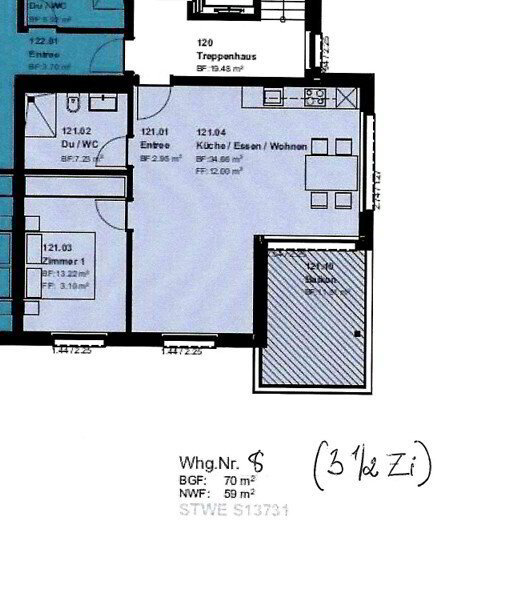 3 Zimmer Wohnung zu vermieten in Guntershausen b. Aadorf - Bild 1/6