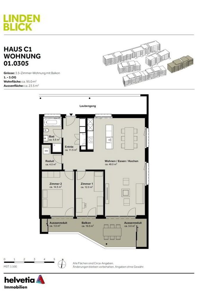 3 Zimmer Wohnung zu vermieten in Staufen - Bild 1/9
