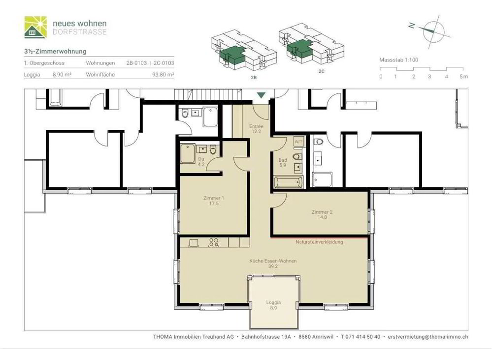 3.5 rooms Apartment for rent in Thundorf - image 1/8