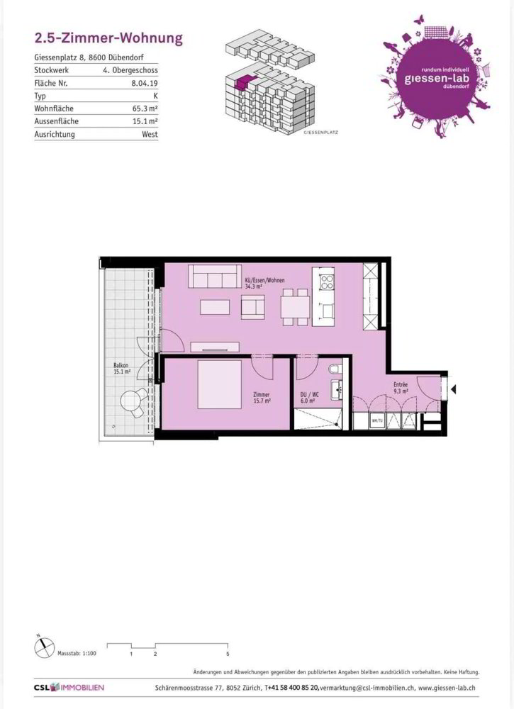 2.5 rooms Apartment for rent in Dübendorf - image 1/10
