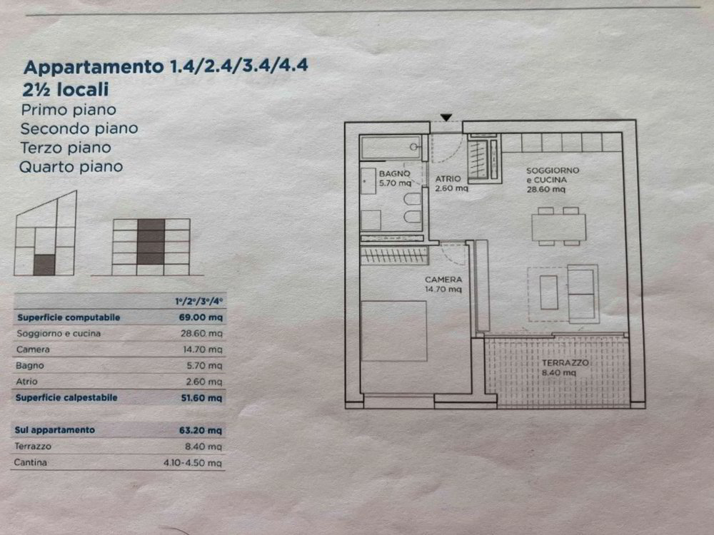 2.5 rooms Apartment for rent in Gordola - image 1/7