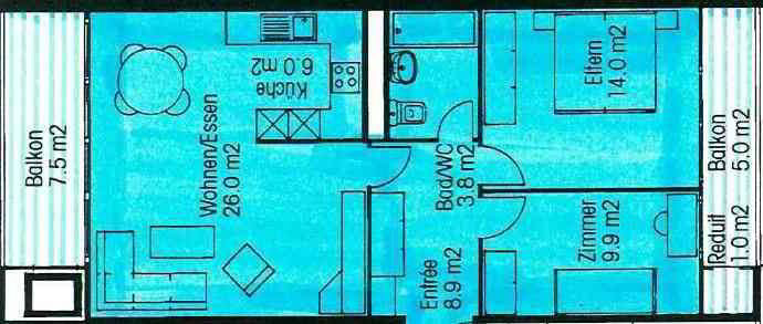 3.5 rooms Apartment for rent in Zurich - image 1/12