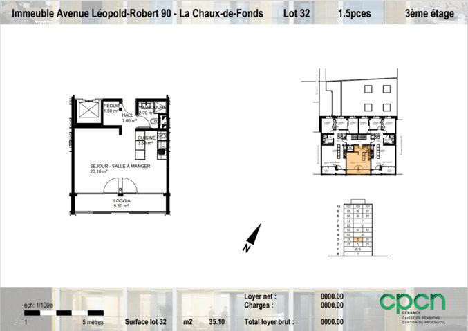 Appartamento di 1 locali in affitto a La Chaux-de-Fonds - immagine 1/6