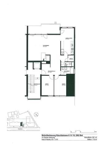 Appartement 3.5 pièces à louer à Bienne - image 1/11