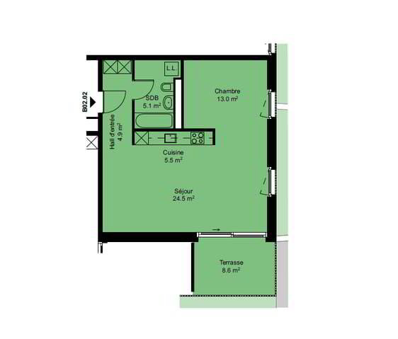 Appartamento di 1.5 locali in affitto a Morges - immagine 1/2