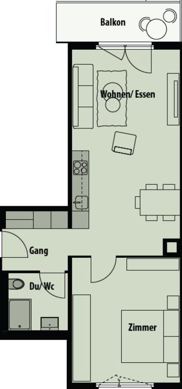 2 Zimmer Wohnung zu vermieten in St. Gallen - Bild 1/8
