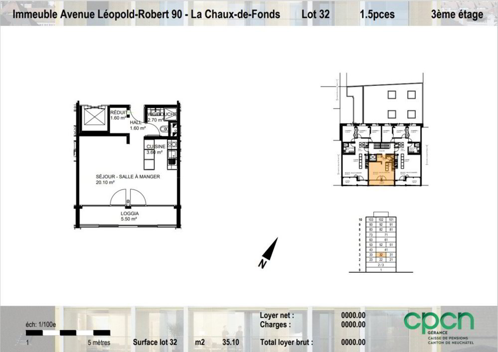 Appartement 1 pièces à louer à La Chaux-de-Fonds - image 1/6